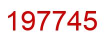 Number 197745 red image