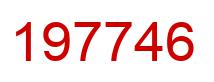 Number 197746 red image