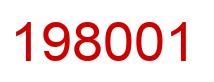 Number 198001 red image