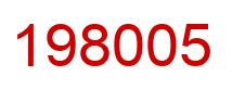 Number 198005 red image