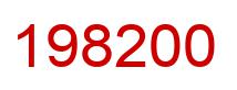 Number 198200 red image