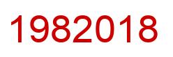 Number 1982018 red image