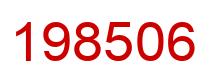 Number 198506 red image