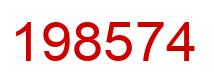 Número 198574 imagen rojo