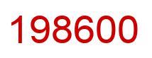 Number 198600 red image