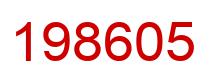 Number 198605 red image