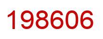 Number 198606 red image
