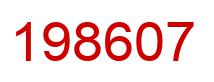 Number 198607 red image