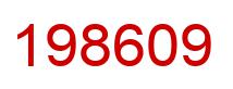 Number 198609 red image