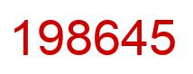 Number 198645 red image