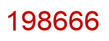 Number 198666 red image