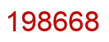 Number 198668 red image