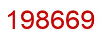 Number 198669 red image