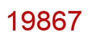 Number 19867 red image