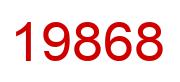 Number 19868 red image