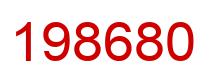 Number 198680 red image