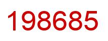Number 198685 red image