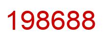 Number 198688 red image