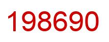 Number 198690 red image
