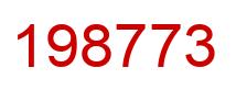 Number 198773 red image