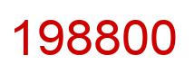 Number 198800 red image