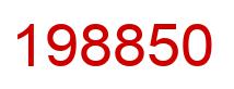 Number 198850 red image