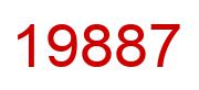Number 19887 red image