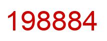 Number 198884 red image
