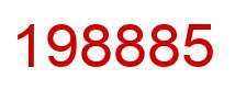Number 198885 red image