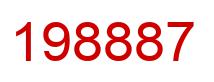 Number 198887 red image