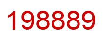 Number 198889 red image