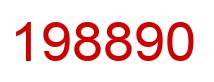 Number 198890 red image