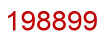 Number 198899 red image