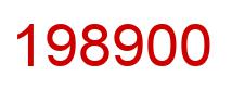 Number 198900 red image