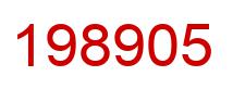 Number 198905 red image