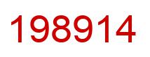 Number 198914 red image