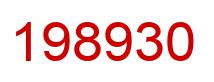 Number 198930 red image