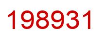 Number 198931 red image