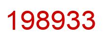 Number 198933 red image