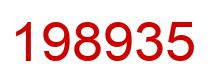 Number 198935 red image