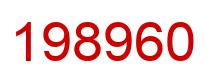 Number 198960 red image