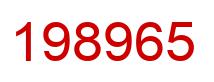 Number 198965 red image