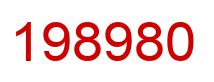 Number 198980 red image