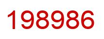 Number 198986 red image