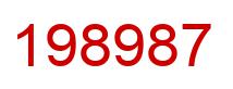 Number 198987 red image