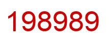 Number 198989 red image