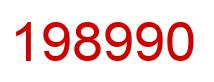 Number 198990 red image