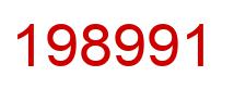 Number 198991 red image