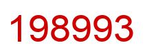 Number 198993 red image