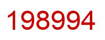 Number 198994 red image